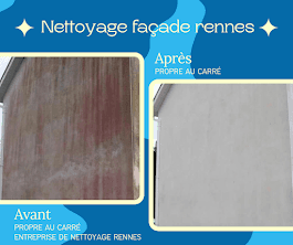 Nettoyage façade – Rennes (Avant / Après)