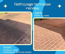 Nettoyage terrasse – Rennes (Avant / Après)